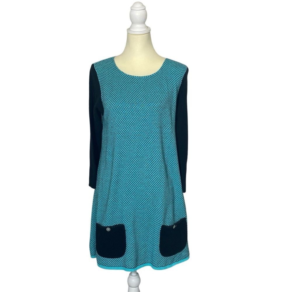 Margaret Winters Artsy Lagenlook Wearable Art Waffle Knit Tunic Women's Size S